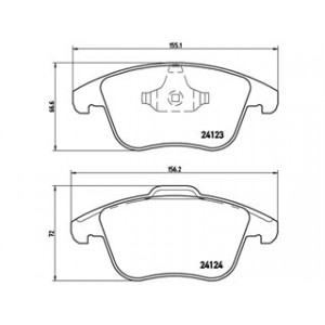 S.pastiglie freno 24123/124 +spess.