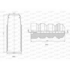 Kit parapolvere, ammortizzatore