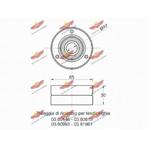 Galoppino/guidacinghia, cinghia poly-v ast2163