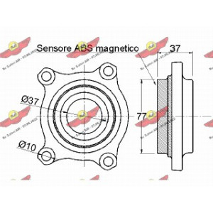 Kit cuscinetto ruota ant. alfa 147