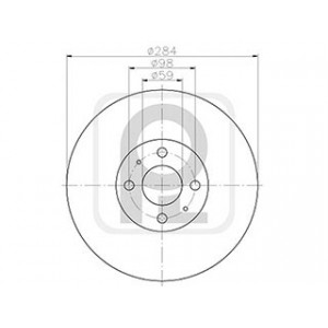 Disco freno diam.284 ventilato